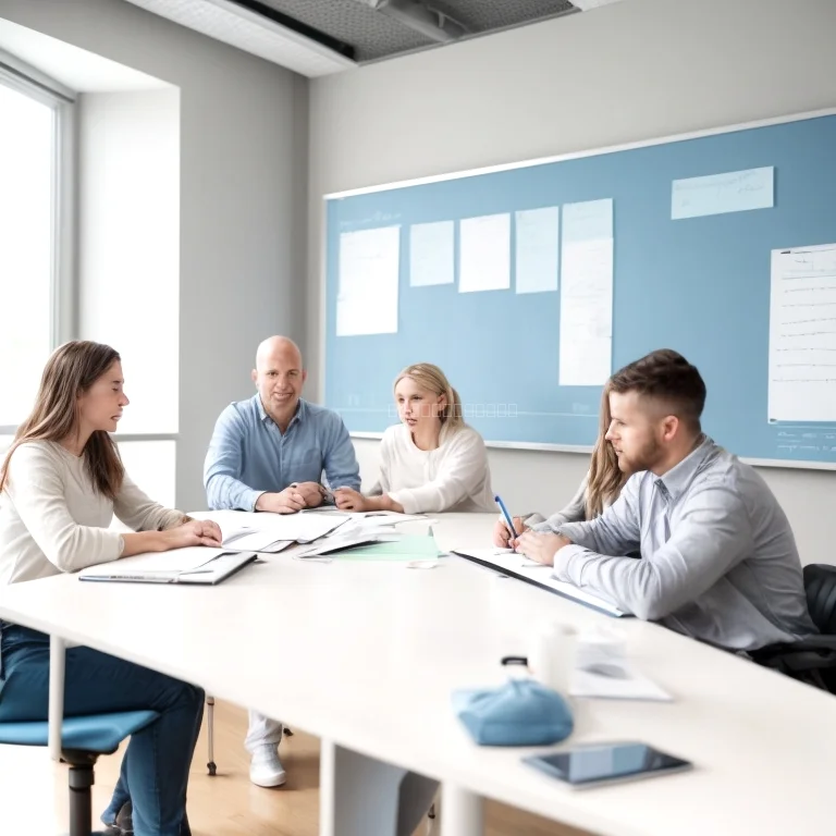 Group of professionals in classroom